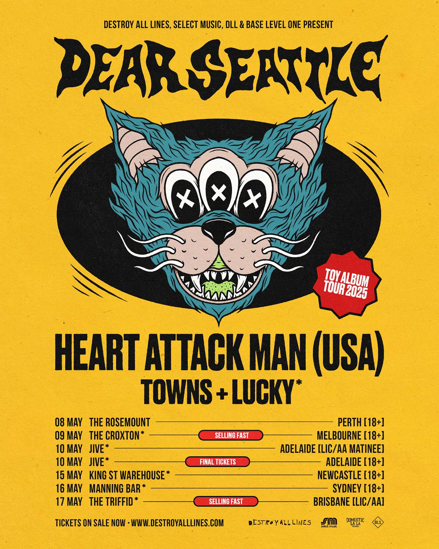 Dear Seattle TOY Tour Poster 2025